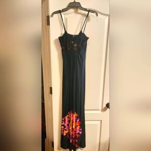 Sky Resort Wear Ruched Maxi Sundress in Red and Black